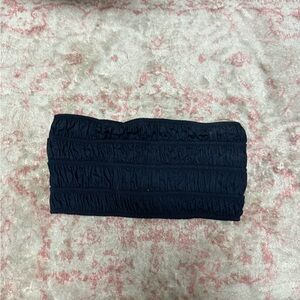 Black Ruched Tube Top